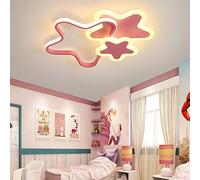 Luci a soffitto a LED Fil Filf Nail Girl Boy Bedro Bed Aithy Dimmabile con Telecomando, Romantico Stella Acrilico Acrilico Illuminazione per soffitto per la Sala da Pranzo Soggiorno 52*H6cm