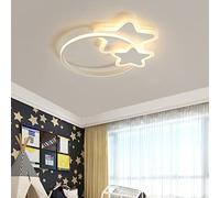 Luci a soffitto a LED Flush Mount Girls Boys Boys per Bambini Dimmettibile con Telecomando, lampadario a 3 Stelle Acrilico Acrilico per la Sala da Pranzo Living Living 52*H6cm