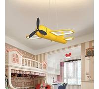 Luci A Sospensione A LED per Camera da Letto per Bambini Ad Altezza Regolabile, Lampada A Sospensione per Bambini per Aerei di Design Artistico, Luce Creativa per La Cam, Yellow Warm Light, 60CM