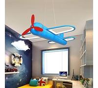 Luci A Sospensione A LED per Camera da Letto per Bambini Ad Altezza Regolabile, Lampada A Sospensione per Bambini per Aerei di Design Artistico, Luce Creativa per La Cam, Blue White Light, 46CM