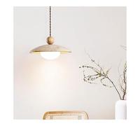 Luci a sospensione moderna a sospensione Boho Rustic Farmhouse Stone Texture Lampadari con lampada a sospensione a soffitto singolo a soffitto per perle in legno per camera da letto Isola cucina