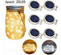 Luci a stringa con coperchio solare in vetro screpolato (solo il coperchio) Accessori Stringa di luci a LED in filo di rame senza bottiglia per esterni, luci da desiderio per barattoli di vetro, decor