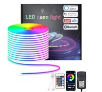 Luci a stringa flessibili a LED RGB da 5-30 M con telecomando Smart App per la decorazione domestica, striscia di luce al neon impermeabile 24 V