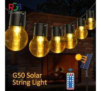 Luci a stringa solare, G50/G40 festone Patio Light per feste in giardino ghirlanda decorazioni natalizie Home Street Wedding