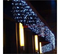 Luci a tendina a LED, luci a barra di ghiaccio, luci a stringa, luci a stringa a energia solare con telecomando USB, luci per grondaie esterne con 8 modalità di illuminazione, luci da esterno a energi