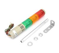 Luci a torre di segnalazione a LED, lampada di sicurezza a colonna con staffa di base estesa, spia luminosa industriale a 3 strati CA 220 V con cicalino