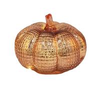 Luci a zucca | Luce a zucca in vetro a LED con timer, decorazione della lampada interna a batteria, 430 g, decorazione autunnale del Ringraziamento per Halloween, centrotavola