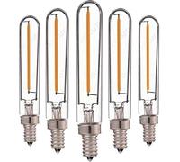 Luci Ad Ampia Tensione 5 Pezzi T20 / T6 Lampada Tubolare Lampadina A Filamento Lungo LED Dimmerabile retrò 1w 2200k E12 E14 Base 110v 220vac Lampadario Lampade A Sospensione L, E14 220V 240V