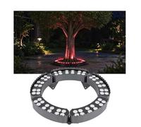 Luci ad anello LED modulari per alberi, uplight per tronchi esternirno | Illuminazione 360°, adatta a tutti gli alberi, multicolore, IP65, installazione semplice(Warm light,5 lights/60W)