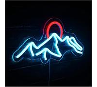 Luci al neon Apparecchi Panneaux Néon Pour Décoration Murale, Coucher De Soleil Dans Le Désert, Lumières Montagne