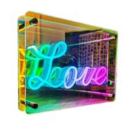 Luci al neon colorate con specchio a mille strati, illuminazione d'atmosfera