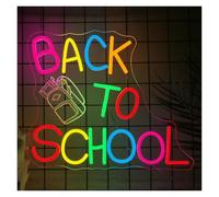 Luci al Neon Da Parete Insegna Al Neon A Dimmerabile Back To School Per Aule Scolastiche, Feste, Club, Aule Per Bambini, Asili Nido, Biblioteche, Decorazioni Artistiche 32cmx38cm