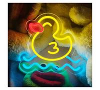 Luci al Neon Da Parete Insegna Al Neon A Forma Di Anatra Per La Cameretta Dei Bambini, Decorazione Da Parete Estetica Con Interruttore Dimmerabile Tramite USB, 28,6 Cm X 30 Cm.