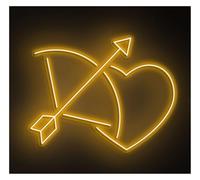 Luci al Neon Da Parete Insegna Al Neon A Forma Di Cuore E Freccia, Luce LED Romantica Per Camera Da Letto Per Matrimoni, Anniversario, Decorazioni D'amore 45cm(Style B)