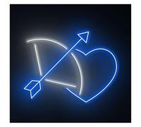 Luci al Neon Da Parete Insegna Al Neon A Forma Di Cuore E Freccia, Luce LED Romantica Per Camera Da Letto Per Matrimoni, Anniversario, Decorazioni D'amore 45cm(Style C)