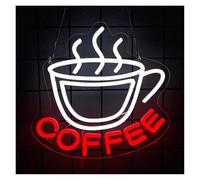 Luci al Neon Da Parete Insegna Al Neon A LED Coffee Dimmerabile Per Bar, Caffetteria, Negozi, Feste, Uffici, Hotel, Soggiorni, Ristoranti, Decorazione Da Parete 30cmx29cm