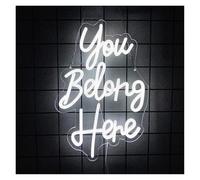 Luci al Neon Da Parete Insegna Al Neon A LED Dimmerabile You Belong Here Per Aule, Camere Da Letto, Dormitori, Uffici, Sale Giochi, Decorazioni Da Parete Per Feste, 27cmx41cm