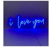 Luci al Neon Da Parete Insegna Al Neon I Love You, Lettere Luminose Adatte Per Essere Appese A Porte, Pareti E Balconi 22.9cmx60.9cm(C)