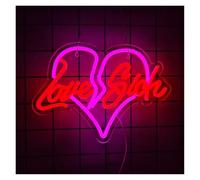 Luci al Neon Da Parete Insegna Al Neon Love Sick A LED Dimmerabile Per La Casa, I Bar, I Negozi, Le Feste, La Lampada Da Notte Alimentata Tramite USB 35cmx25.5cm