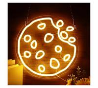 Luci al Neon Da Parete Insegna Al Neon Per Biscotti Luce A LED Per Decorazioni Da Parete Alimentata Tramite USB Per Caffetteria Cucina Di Casa Negozio Casa Benvenuto 34cm×34cm