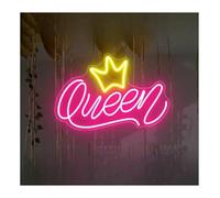 Luci al Neon Da Parete Insegna Al Neon "Regina Con Corona", Con Dimmer USB, Decorazione Da Parete Per Camera Da Letto, Estetica, Per Ragazze, Sala Giochi, 38cm(UN)