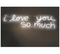 Luci al Neon Da Parete Insegna Al Neon "Ti Amo Così Tanto", Decorazione Per Matrimonio, Atmosfera Di Confessione, Insegna Artistica Da 45cm(UN)