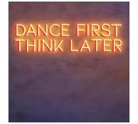 Luci al Neon Da Parete Insegna Luminosa Al Neon Dance First Think Later Per Bar, Feste, Night Club, Pub, Decorazione Da Parete(J,63.5X15CM)