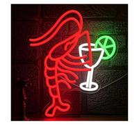 Luci al Neon Da Parete Insegna Luminosa Al Neon Dimmerabile Per Decorazioni Da Bar, Cocktail Di Aragosta, Per Vetrine Di Negozi, Pub, Ristoranti, Feste, 42.6x34cm