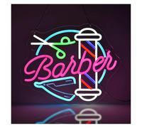 Luci al Neon Da Parete Insegne Al Neon Per Barbiere, Lettere Luminose Alimentate Tramite USB, Adatte Per Decorazioni Da Parete, Luci Notturne Dimmerabili 32cmx38cm