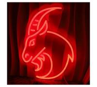 Luci al Neon Da Parete Neon Di Capra, Con Un Senso Di Natura Selvaggia E Potente, Adatto Per La Decorazione Di Spazi Personalizzati 39x29cm