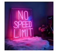 Luci al Neon Da Parete "No Speed Limit" Insegna Al Neon Luce Da Parete USB Dimmerabile Per Garage Bar Sala Giochi Decorazione Camera Da Letto 35x23cm