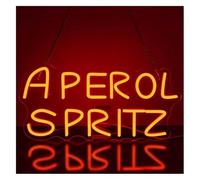 Luci al neon decorative Decorazione luminosa al neon APEROL Spritz per insegna Cocktail Pub LED rosso 42cmx20cm