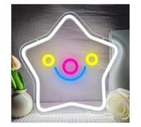 Luci al neon decorative Insegna al neon a LED a forma di stella per cameretta dei bambini, parco divertimenti, compleanno, festa, 30 cm