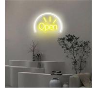 Luci al neon decorative Insegne al neon con atmosfera rilassante, lettere aperte, alimentate da, luminosità regolabile, luci(B)