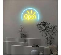 Luci al neon decorative Insegne al neon con atmosfera rilassante, lettere aperte, alimentate da, luminosità regolabile, luci(C)