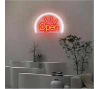 Luci al neon decorative Insegne al neon con atmosfera rilassante, lettere aperte, alimentate da, luminosità regolabile, luci(A)