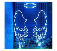 Luci al neon decorative Lampada con ali d'angelo dall'atmosfera rilassante e insegne al neon Halo per la decorazione(C)