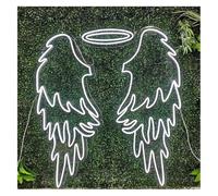 Luci al neon decorative Lampada con ali d'angelo dall'atmosfera rilassante e insegne al neon Halo per la decorazione(D)