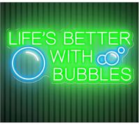 Luci al neon decorative Lampada con atmosfera rilassante La vita è migliore le bollicine, insegna al neon, decorazione da parete, champagne(F)