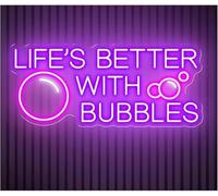 Luci al neon decorative Lampada con atmosfera rilassante La vita è migliore le bollicine, insegna al neon, decorazione da parete, champagne(E)