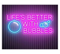 Luci al neon decorative Lampada con atmosfera rilassante La vita è migliore le bollicine, insegna al neon, decorazione da parete, champagne(B)