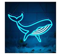 Luci al neon Decorazioni al neon con graziose luci a forma di balena per la camera da letto