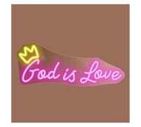 Luci al neon Lampada da tavolo "Dio è amore" Decorazione al neon per matrimonio, festa di fidanzamento 42 x 17 cm(C)