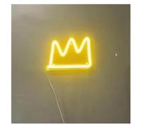 luci al neon per feste Decorazione per feste a forma di per corona per insegna al neon a LED per sala da pranzo camera letto, compleanno(22x16cm)