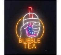 luci al neon per feste Insegna luminosa al neon con atmosfera rilassante per tè latte, decorazione da parete per negozi di bevande