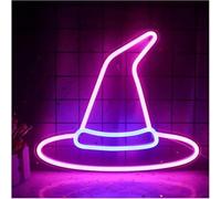 Luci al neon Per insegne luminose al neon con design a cappello da strega lampada parete a LED per feste negozi casa per stanza