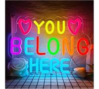 Luci al neon Per lampada al neon You Belong Here per insegna colorata per luminosa 23x32cm