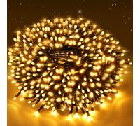 Luci Albero di Natale, 20M 200LED Luci Natale Esterno, Luci Natale IP44 Impermeabile 8 Modalità Luci di Natale per Albero con Funzione Memoria per Esterni e Interni Patio Giardino Festa, Bianco Caldo