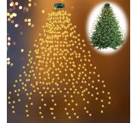 Luci Albero di Natale, 2M*16 M 400LED Luci Albero di Natale a Cascata, 8 Modalità Impermeabile Luci Natalizie da Esterno Decorative per Alberi 150 cm, 180 cm, 210 cm, 240 cm, per Esterno Interno