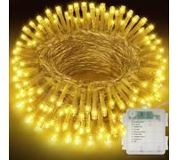 Luci Albero di Natale a Batteria 21M 210LED Luci Natalizie da Esterno ed Interno